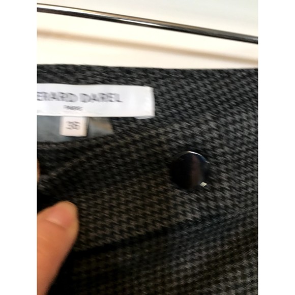 Mint Gerard Darel Houndstooth Wool-blend Leather Lined Pocket Pants 36 us4 30" - Picture 4 of 7